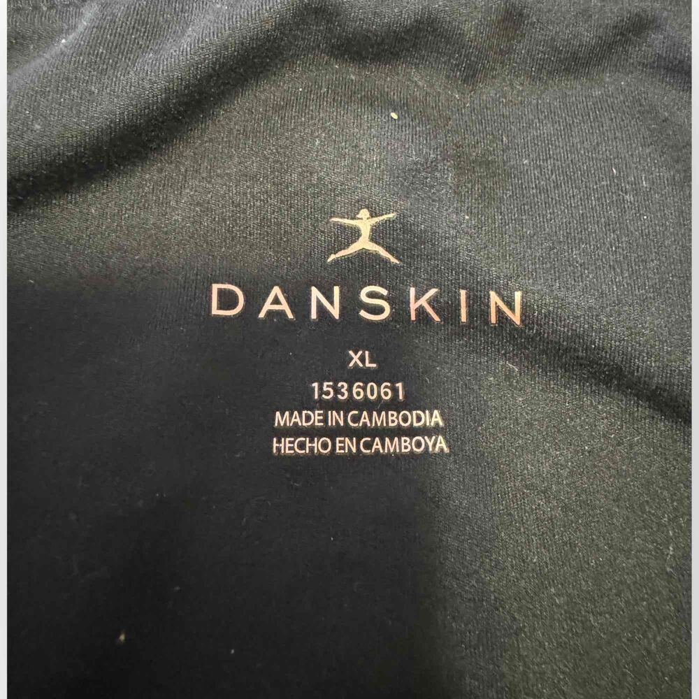 Danskin Womens Black Solid Elastic High-Rise Leggings Size XL - Picture 6 of 8
